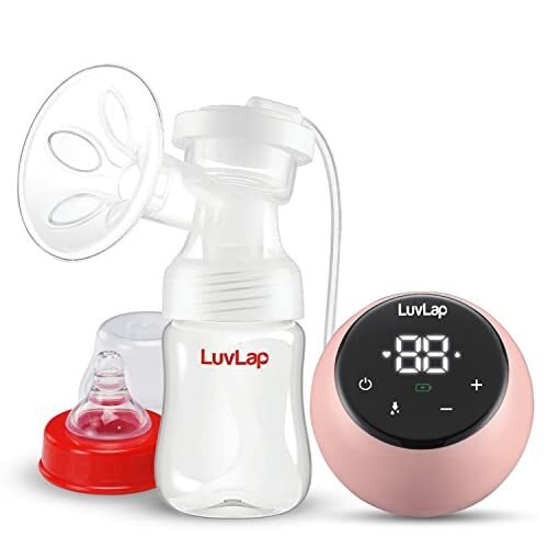 Luvlap Adore Electric Breast Pump with 2 Phase Pumping, Digital Touch Screen, Smart Memory, Dual Power Mode – USB & Battery, 2pcs Breast pads free, Soft & Gentle, BPA Free, One Year Warranty